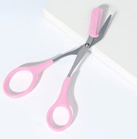 Stainless Steel Eyebrow Shaping Cut Scissors Comb Hair Remover